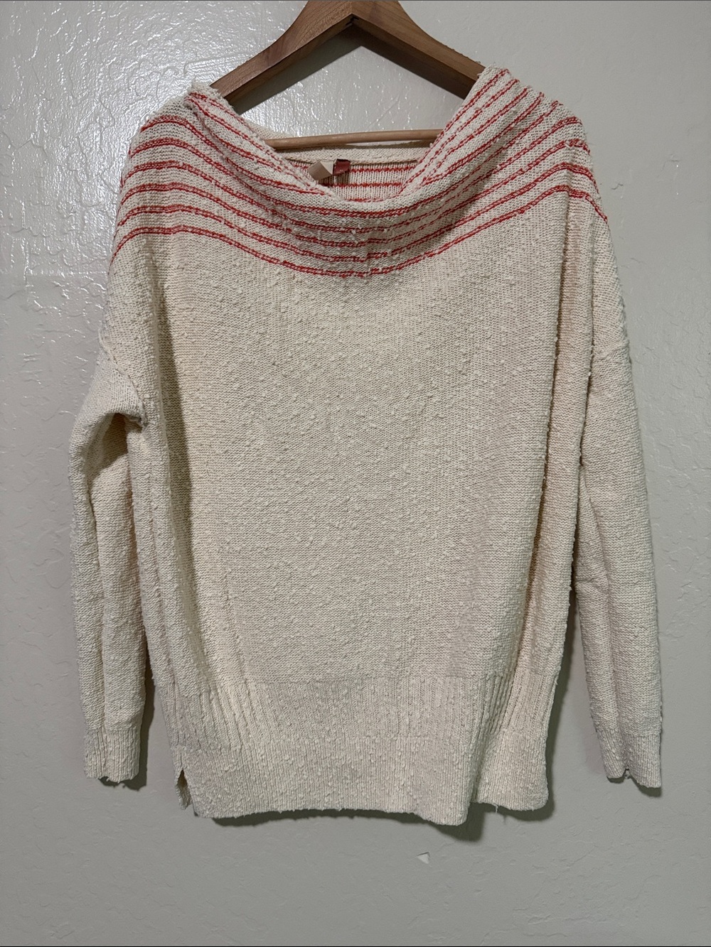 Pilcro Anthropologie Textured Knit Stripe Slouchy Boho Oversized Sweater Size XS